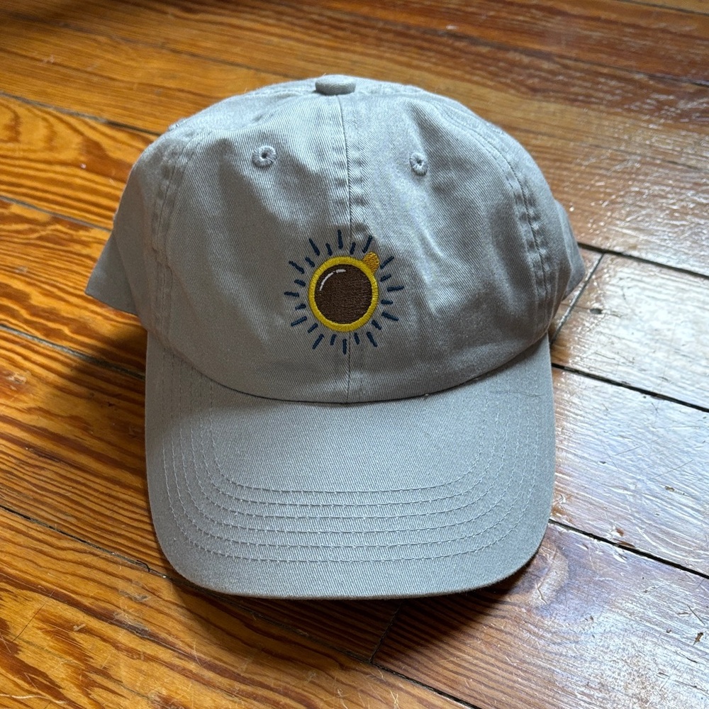 Port Authority Gray Cap with Coffee Cup Design